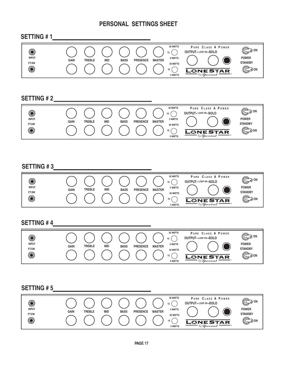 Page 17 | Mesa/Boogie II User Manual | Page 21 / 40