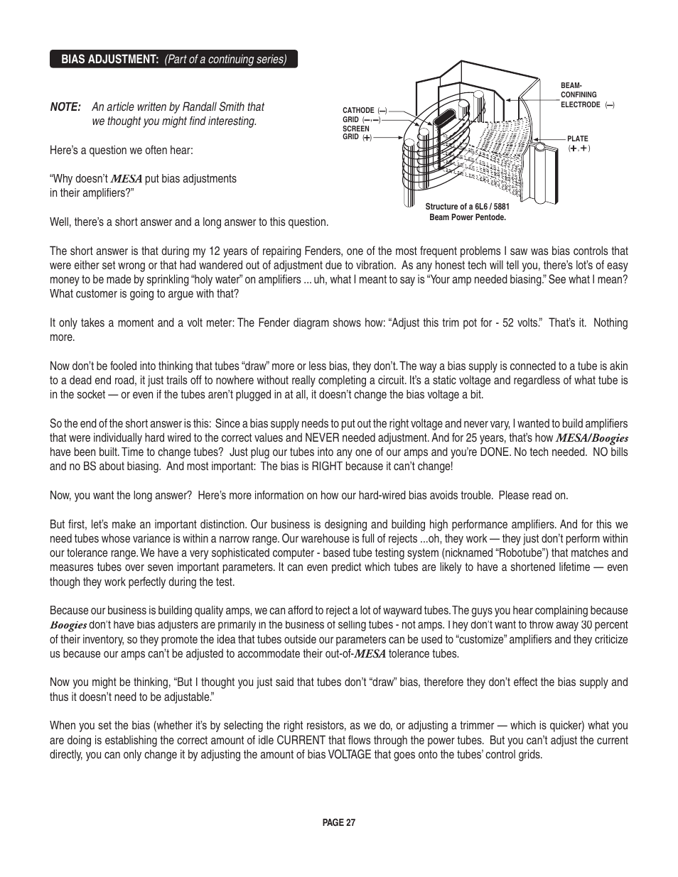 Mesa/Boogie II User Manual | Page 31 / 40