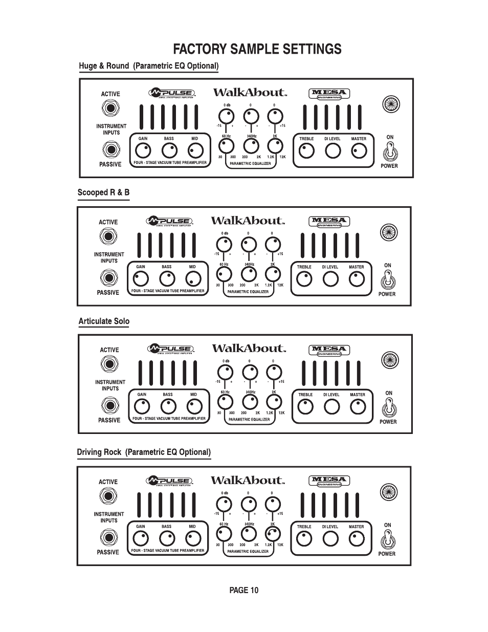 Mesa/Boogie Walk About Bass Amplifier User Manual | Page 14 / 20