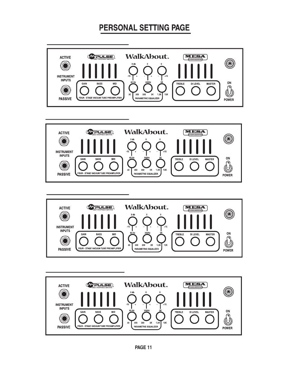 Mesa/Boogie Walk About Bass Amplifier User Manual | Page 15 / 20