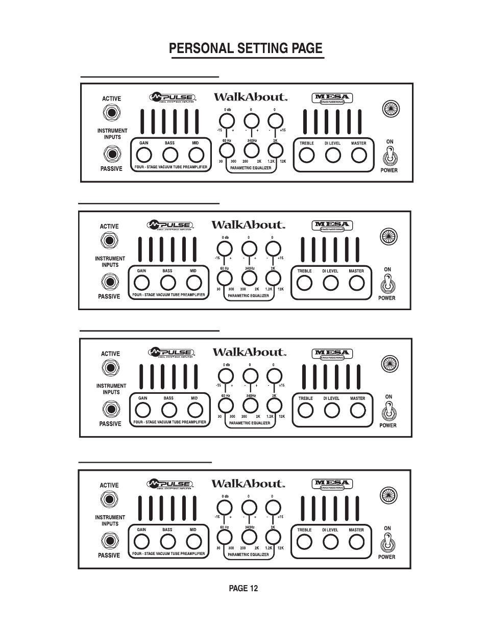 Mesa/Boogie Walk About Bass Amplifier User Manual | Page 16 / 20