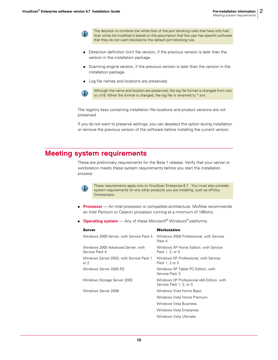 Meeting system requirements | McAfee VIRUSSCAN 8.7I User Manual | Page 10 / 38
