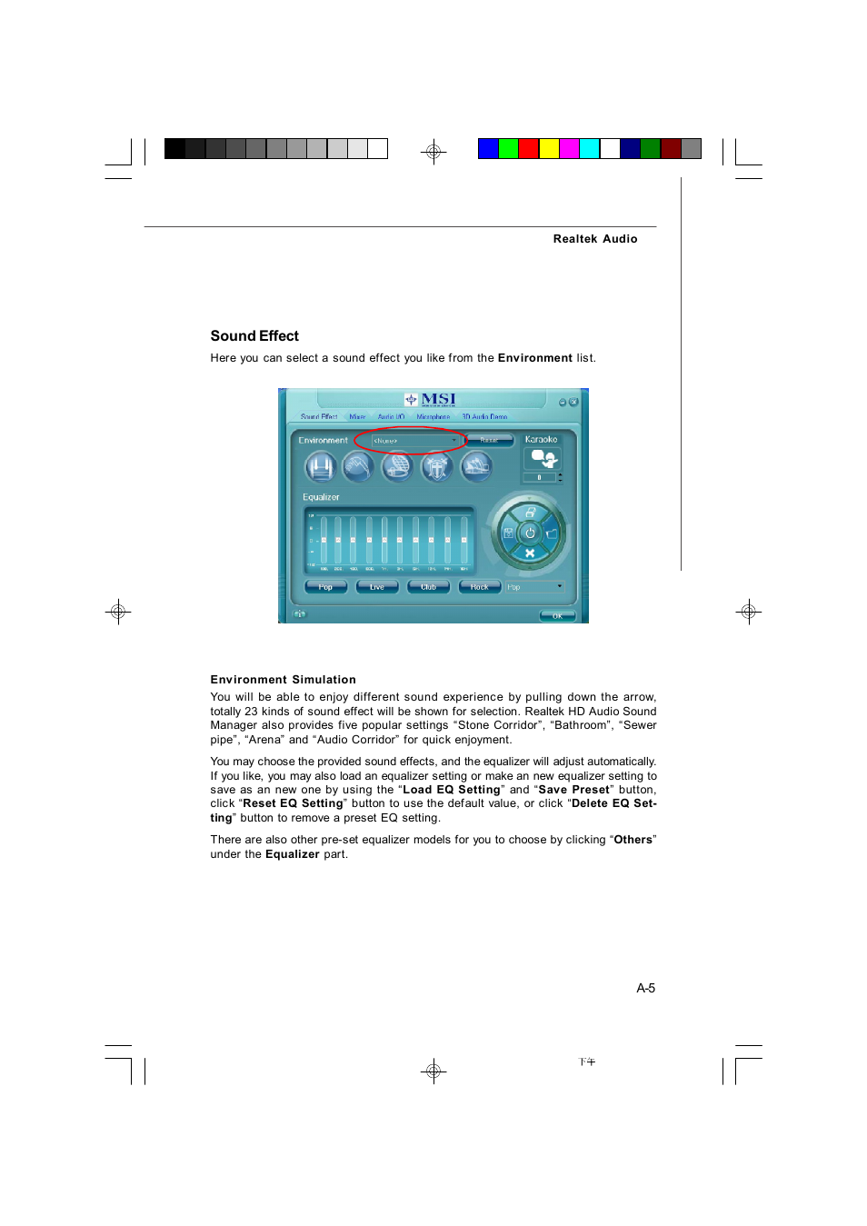 Sound effect | Microstar G41M User Manual | Page 64 / 92