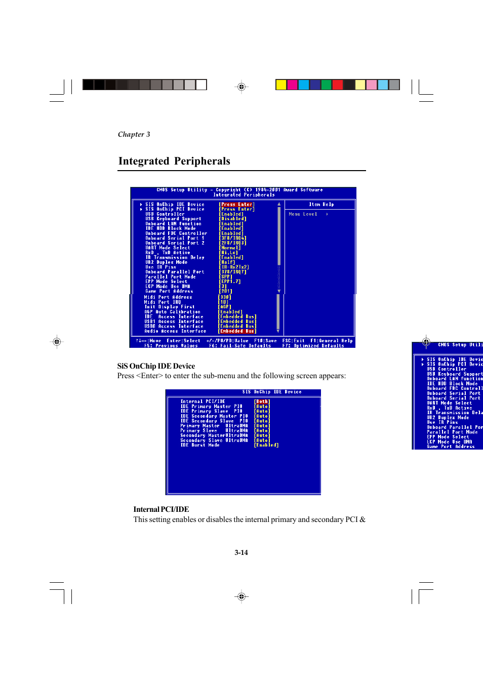 Integrated peripherals | Microstar MS-6547 (v1.X) ATX Mainboard G52-MA00514 User Manual | Page 48 / 67