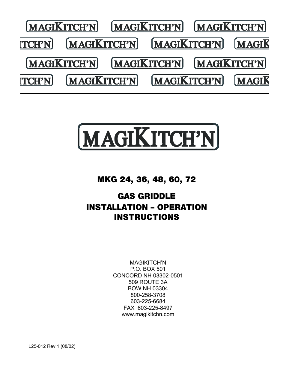 Magikitch'n MKG36 User Manual | 24 pages