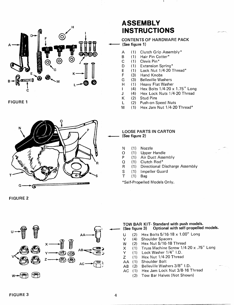 Assembly, Instructions, Assembly instructions | MTD 24677C User Manual | Page 4 / 16