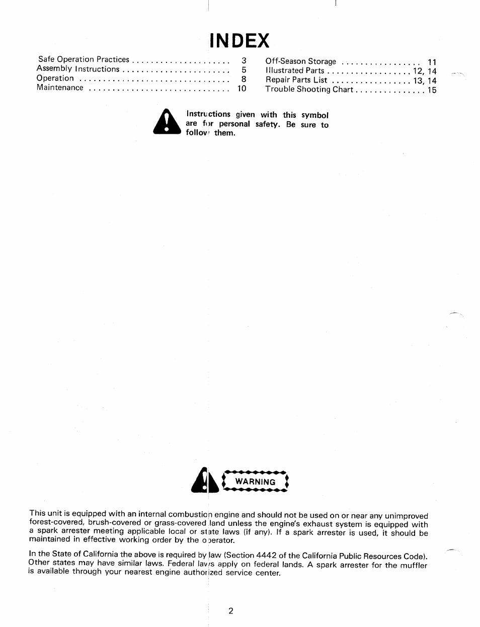 Índex | MTD 24645-8 User Manual | Page 2 / 16