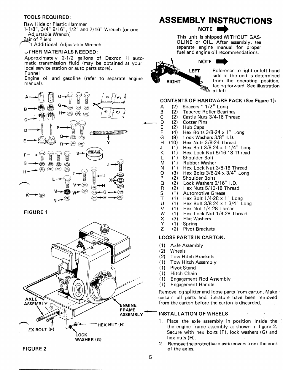 Assembly instructions | MTD 24645-8 User Manual | Page 5 / 16