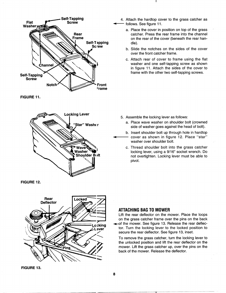 Attaching bag to mower | MTD 112-518R000 User Manual | Page 8 / 16