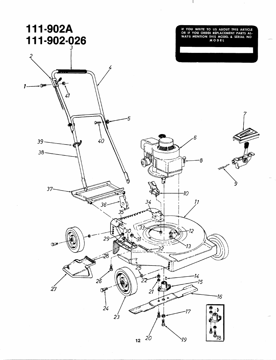 902a | MTD 111-902A User Manual | Page 12 / 14