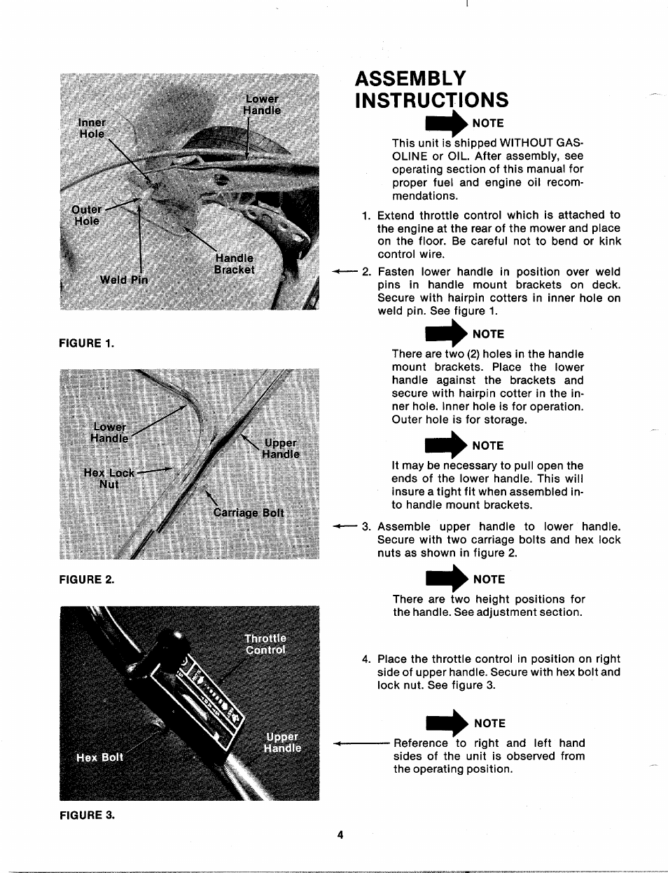 Assembly, Instructions, Assembly instructions | MTD 111-902A User Manual | Page 4 / 14