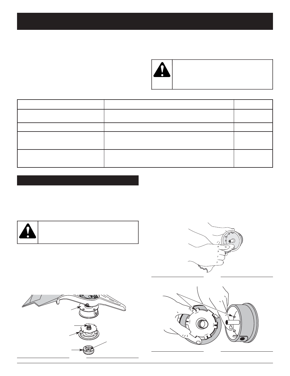 Warning, Maintenance and repair instructions, Cc4090 | MTD CC4090 User Manual | Page 17 / 88