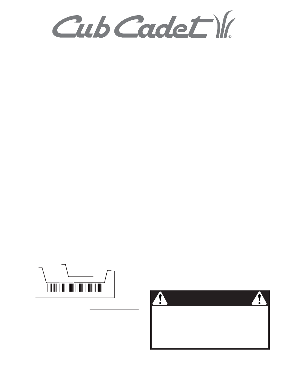 Manuel del dueño/operador, Advertencia | MTD CC4090 User Manual | Page 61 / 88