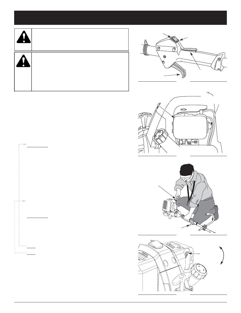 Advertencia, Instrucciones de arranque y apagado | MTD CC4090 User Manual | Page 71 / 88