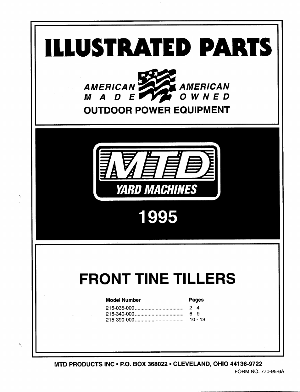 MTD 215-340-000 User Manual | 16 pages