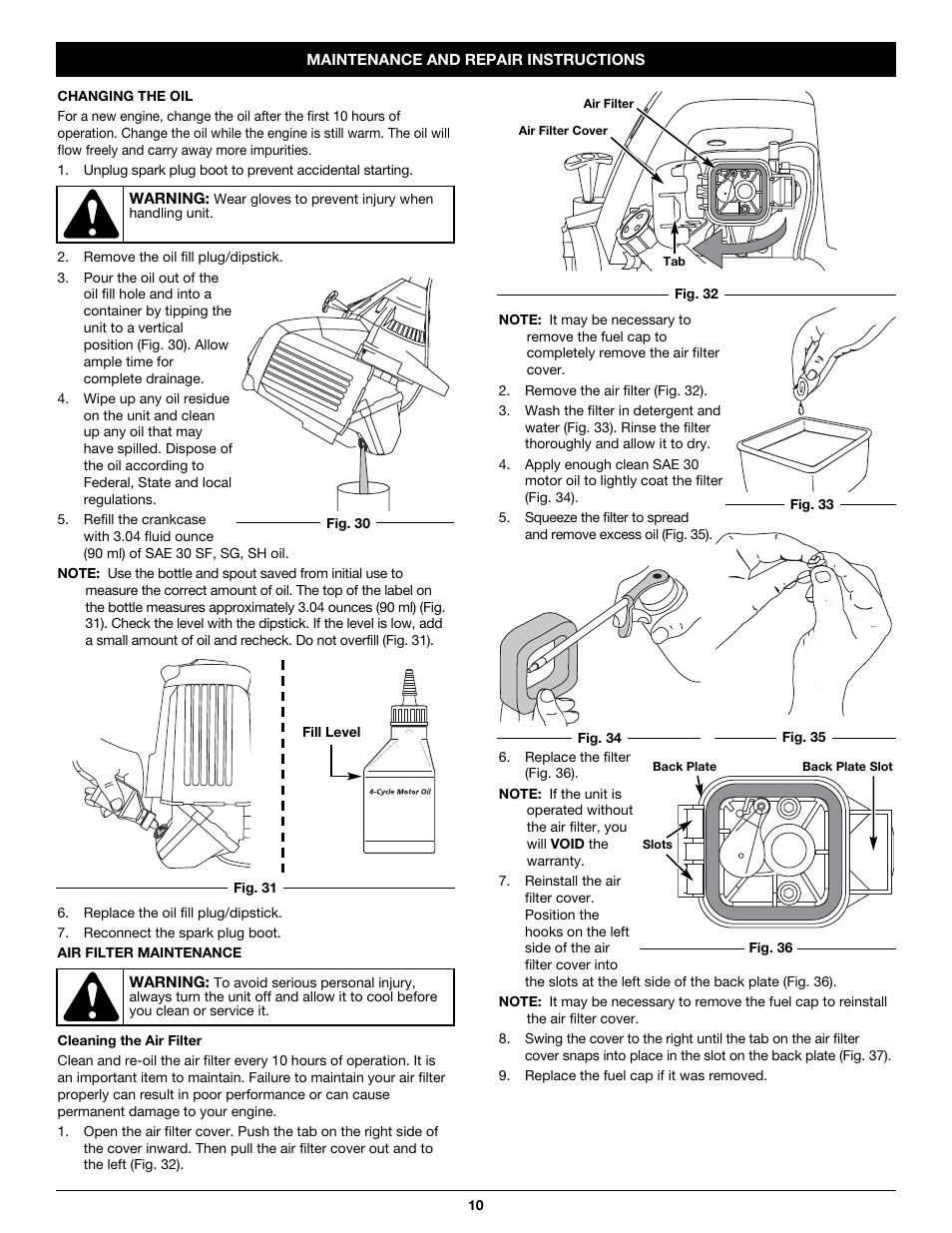 MTD Y26SS User Manual | Page 10 / 56