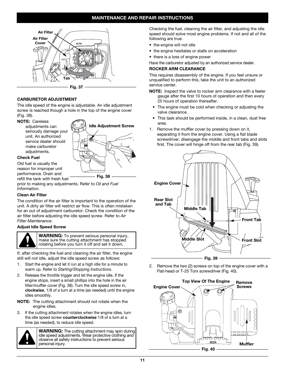 MTD Y26SS User Manual | Page 11 / 56