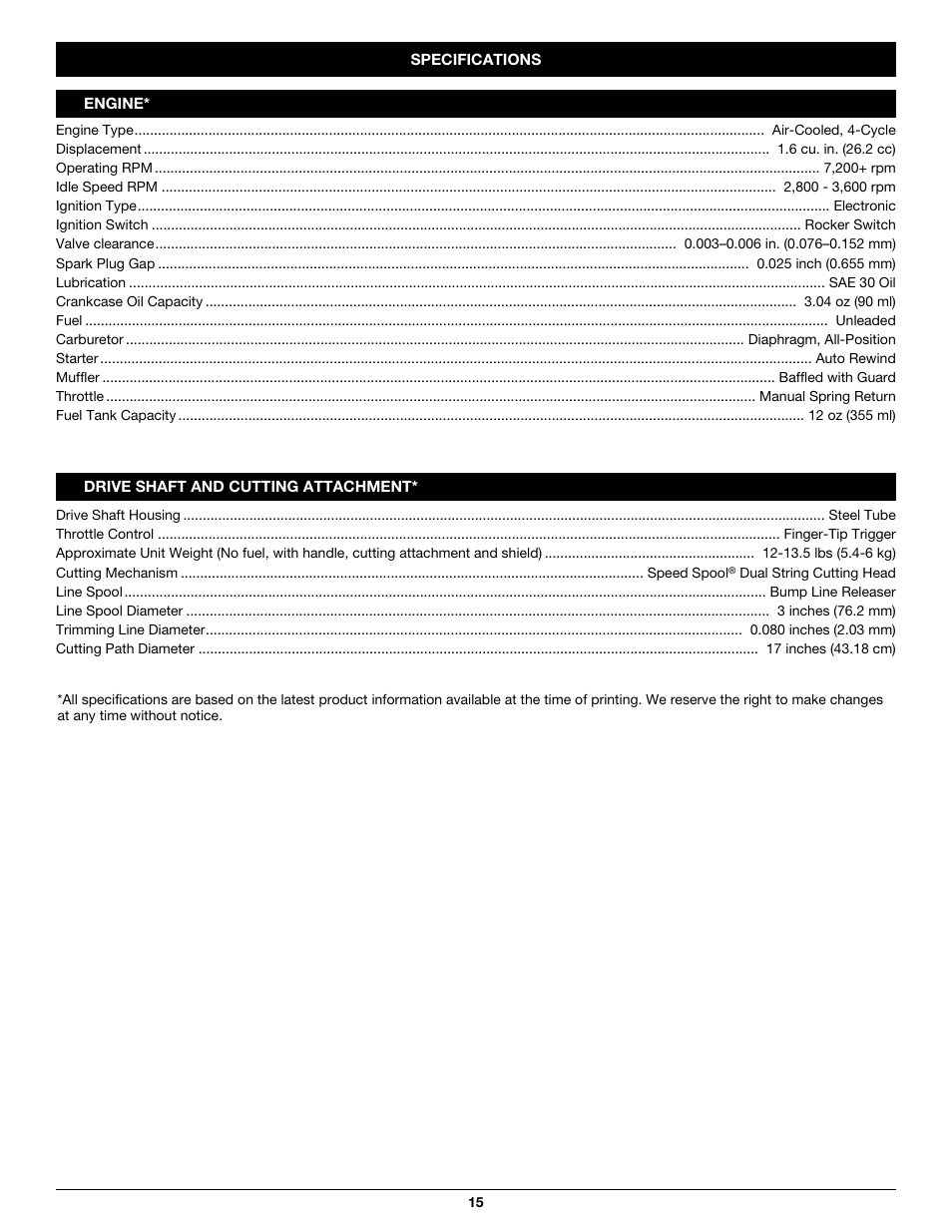 MTD Y26SS User Manual | Page 15 / 56