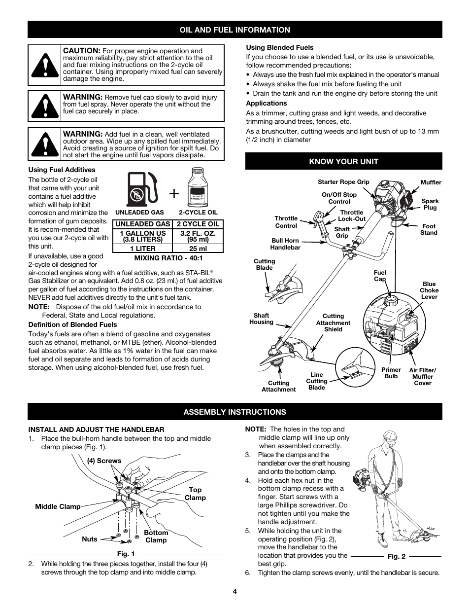 MTD Y780 User Manual | Page 4 / 56