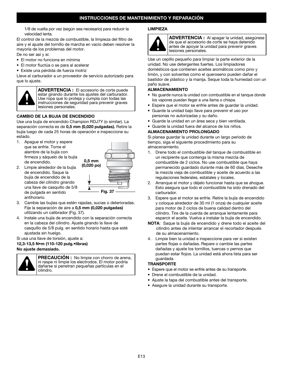 MTD Y780 User Manual | Page 49 / 56