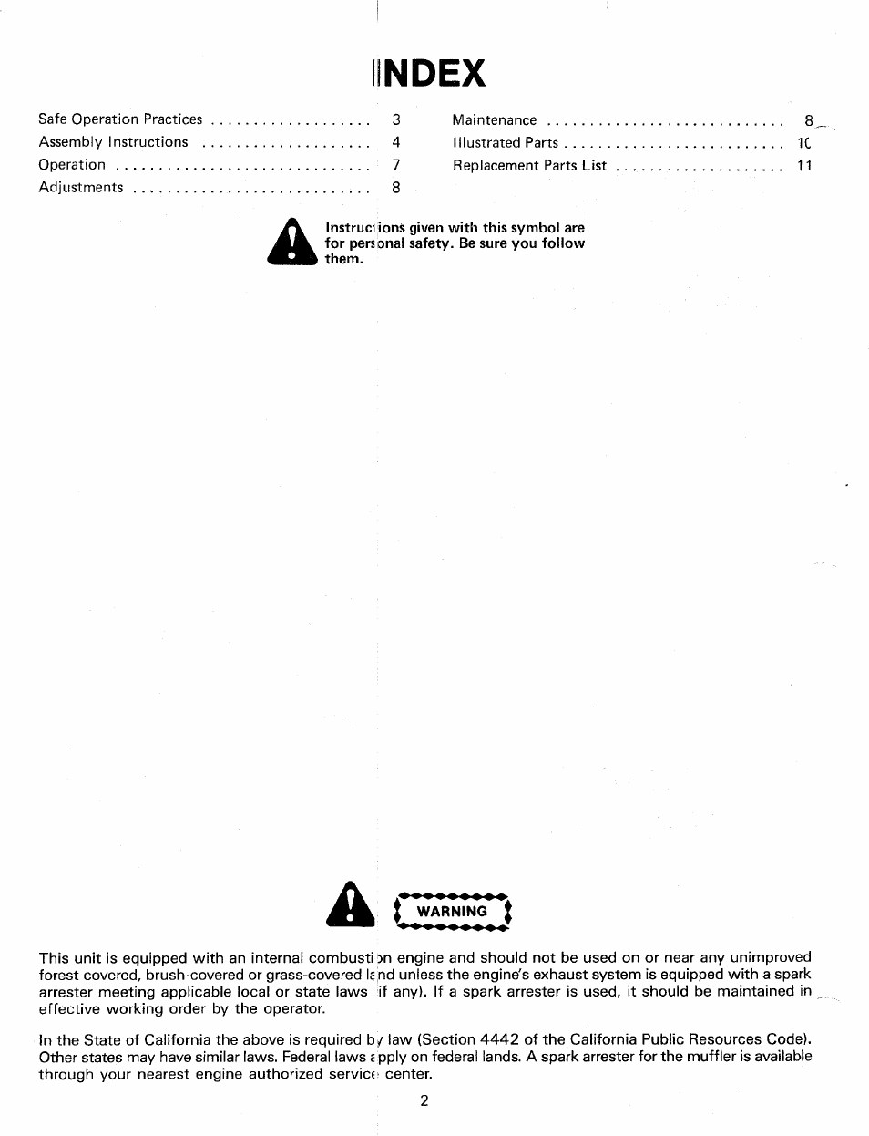 Ndex | MTD 249-660-000 User Manual | Page 2 / 12