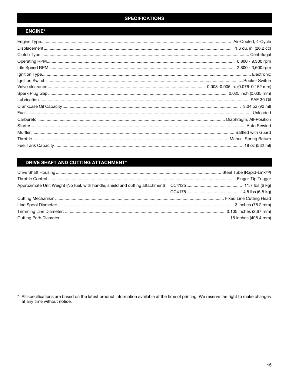 MTD CC4125 / CC4175 User Manual | Page 15 / 48