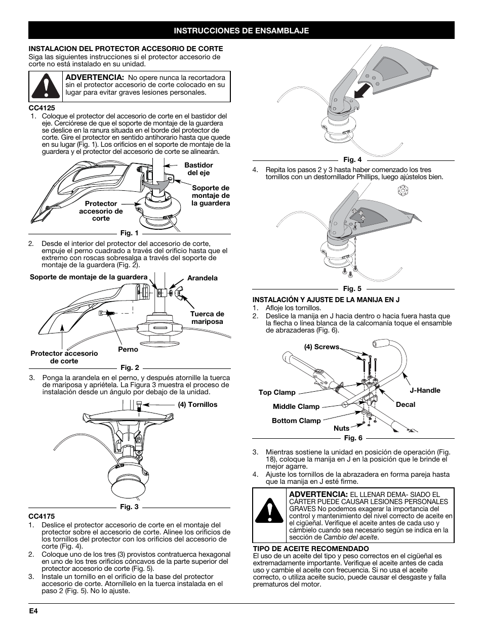 MTD CC4125 / CC4175 User Manual | Page 36 / 48