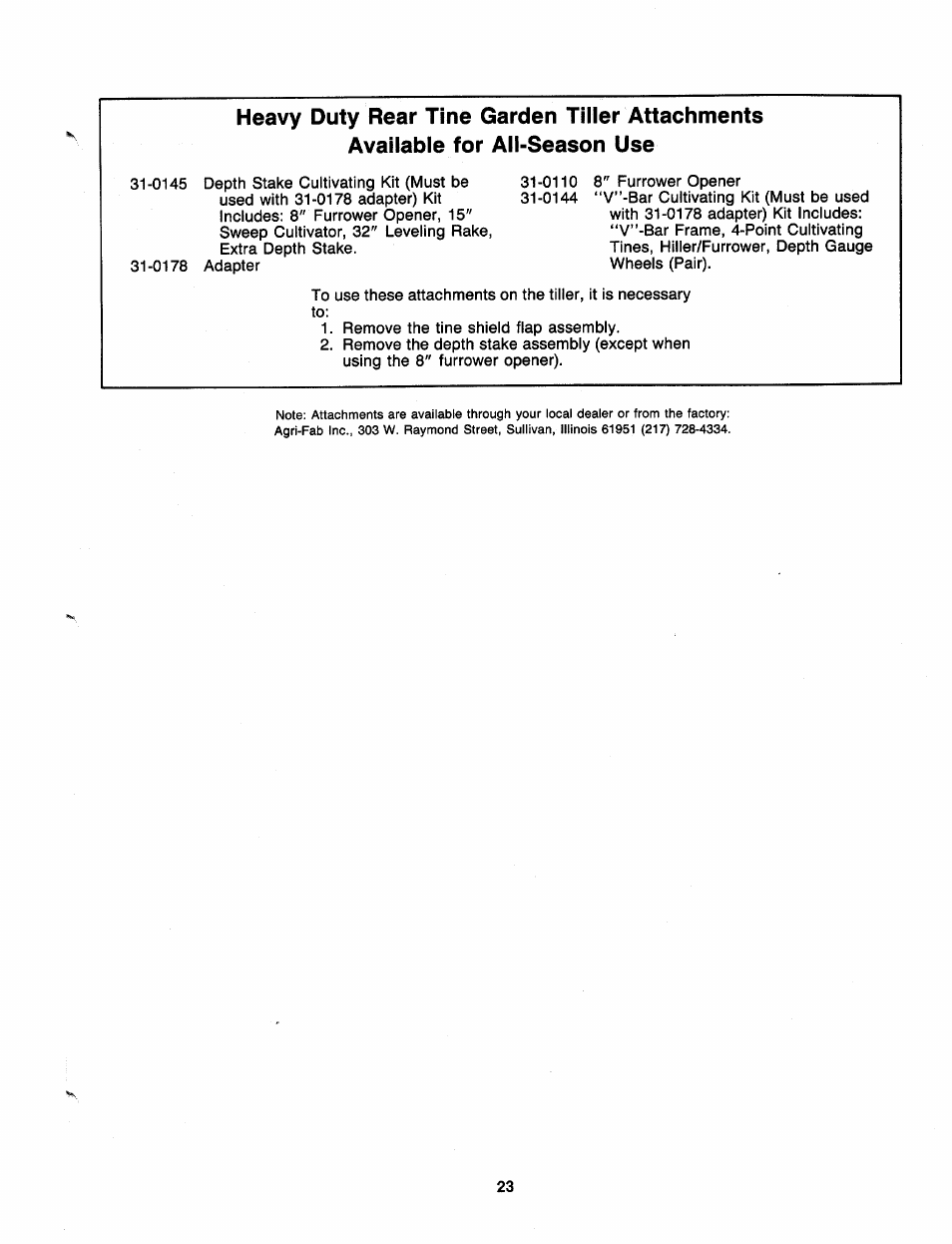 MTD 219-406-000 User Manual | Page 23 / 24
