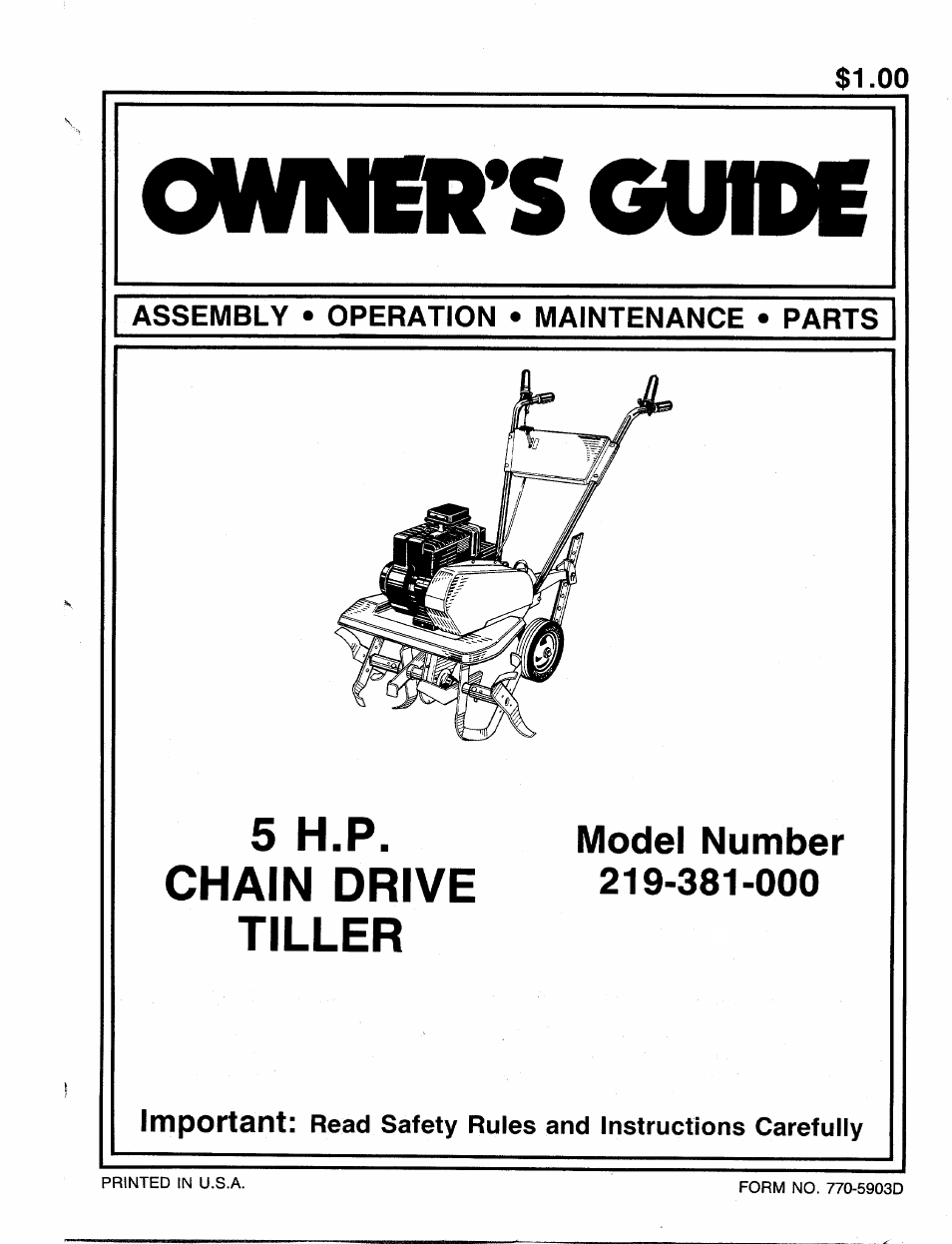 MTD 219-381-000 User Manual | 24 pages