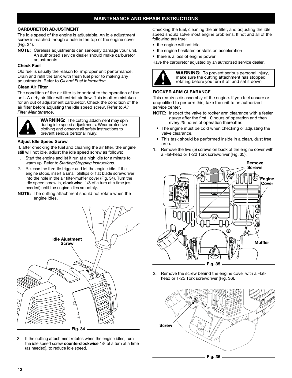 MTD CC4105 User Manual | Page 12 / 56