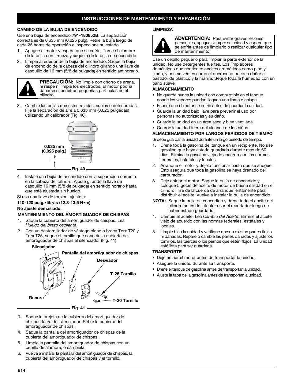 MTD CC4105 User Manual | Page 50 / 56