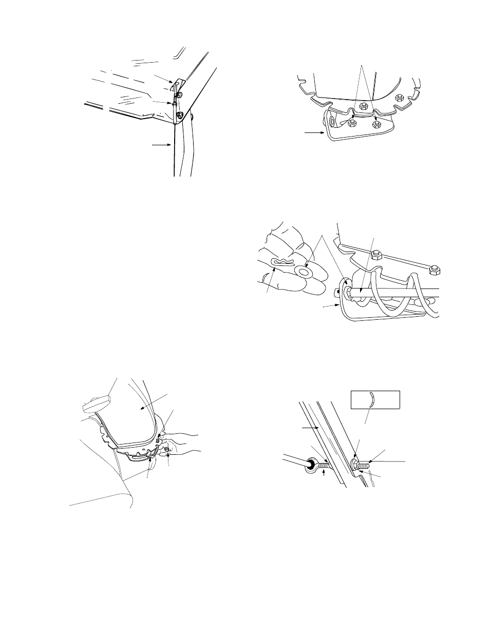 Attaching the chute assembly (hardware b) | MTD E662E User Manual | Page 9 / 28