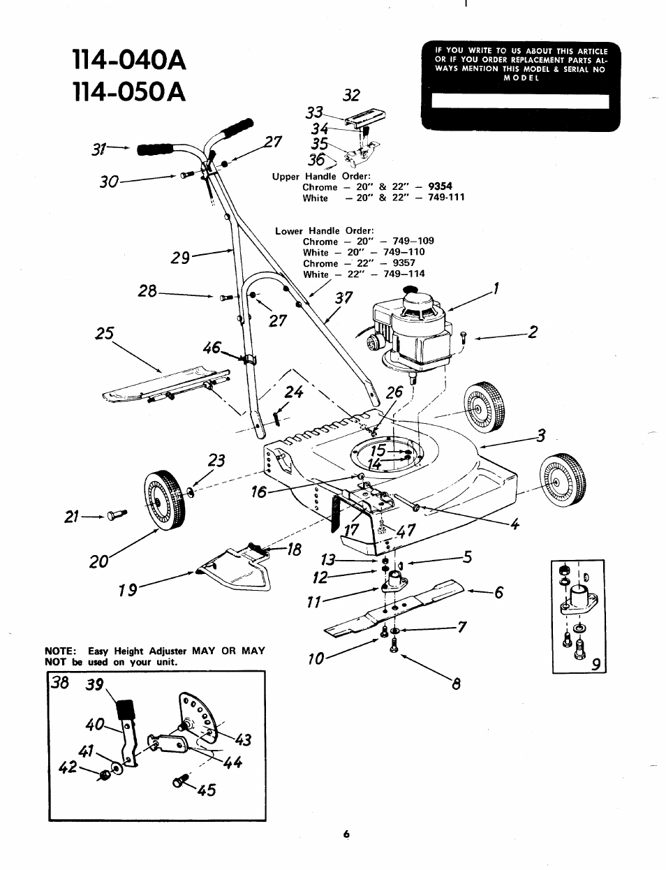 040a, 050a | MTD 114-050A User Manual | Page 6 / 8