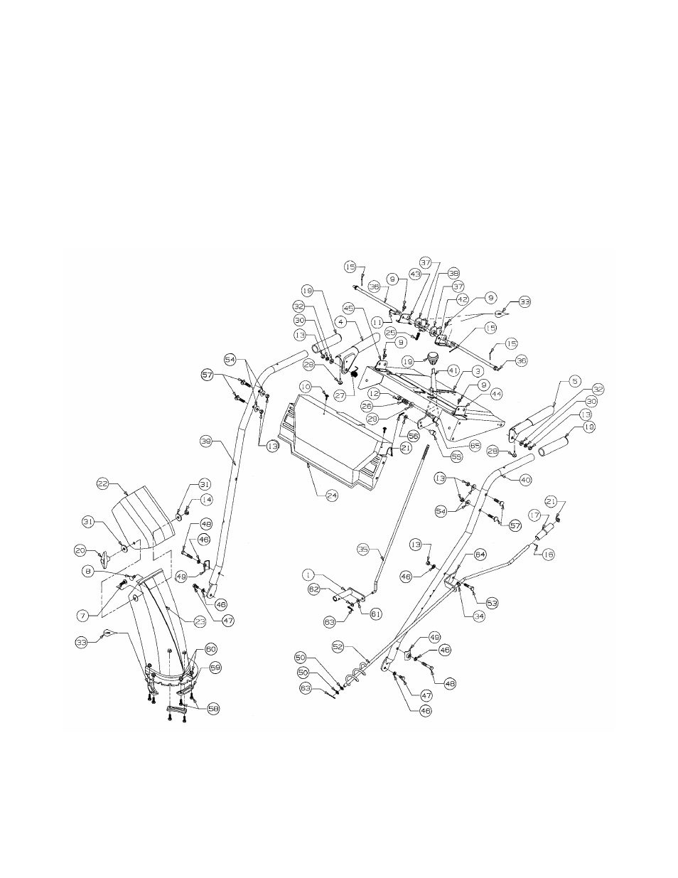 Handle assembly | MTD E640F User Manual | Page 22 / 28