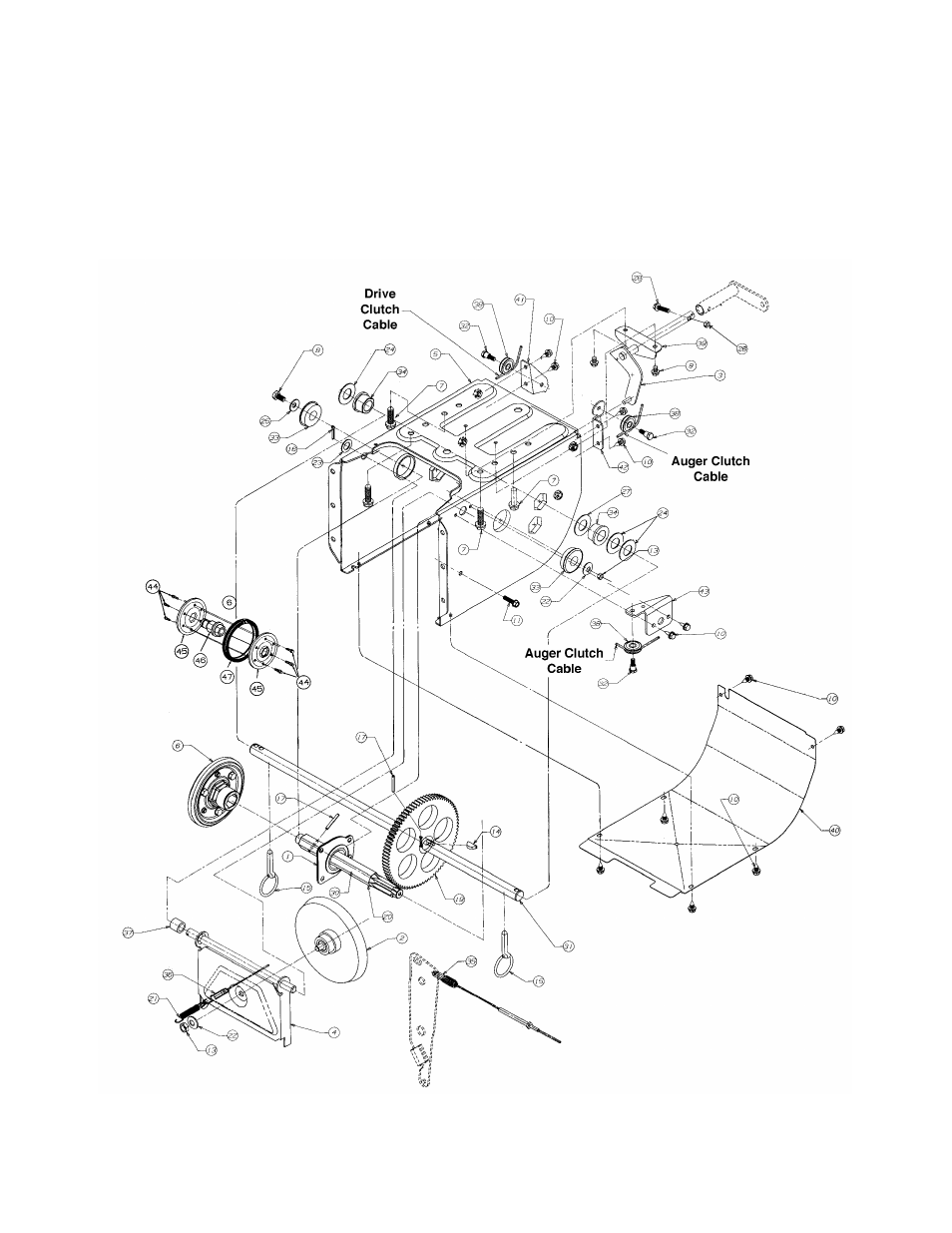 Frame assembly | MTD E640F User Manual | Page 24 / 28