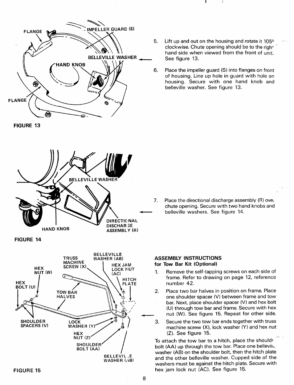 Assembly instructions for tow bar kit (optional) | MTD 240-685-000 User Manual | Page 8 / 18