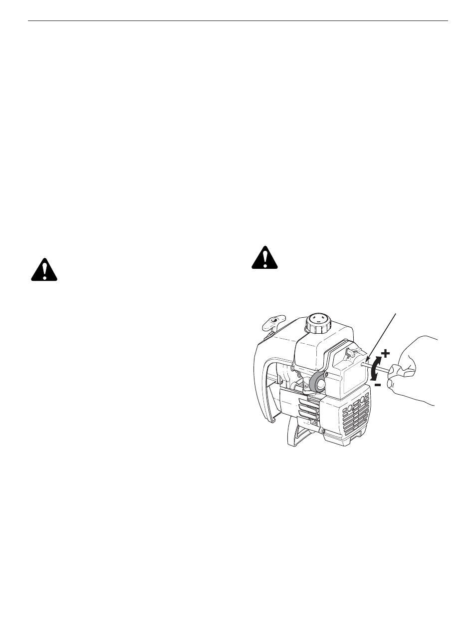Carburetor adjustment | MTD Y700 User Manual | Page 15 / 64