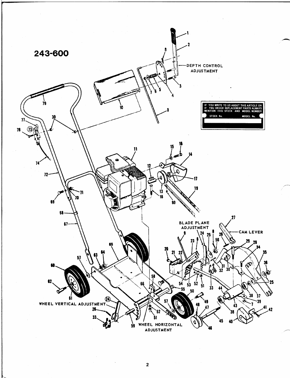 MTD 243-600 User Manual | Page 2 / 6