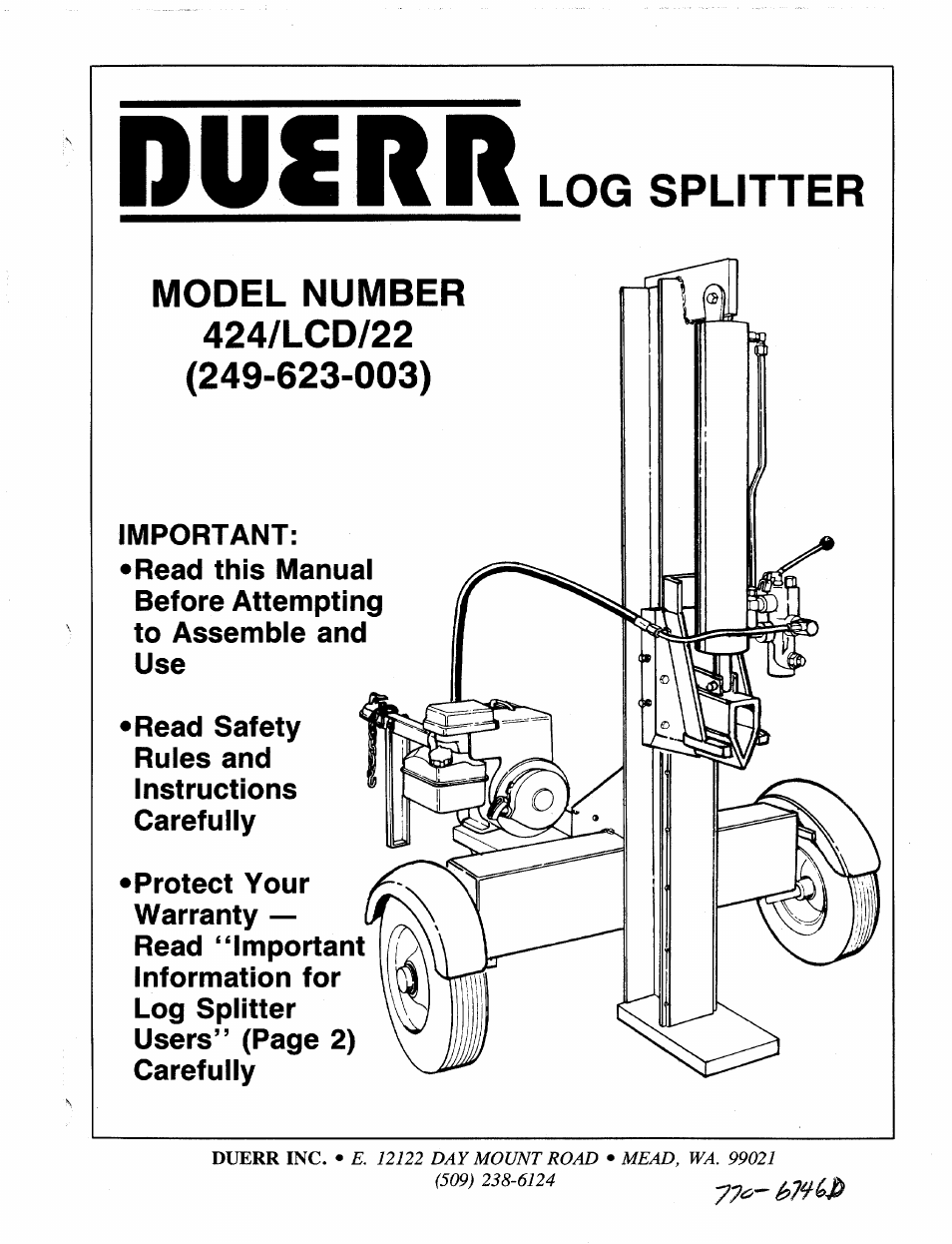 MTD 249-623-003 User Manual | 19 pages