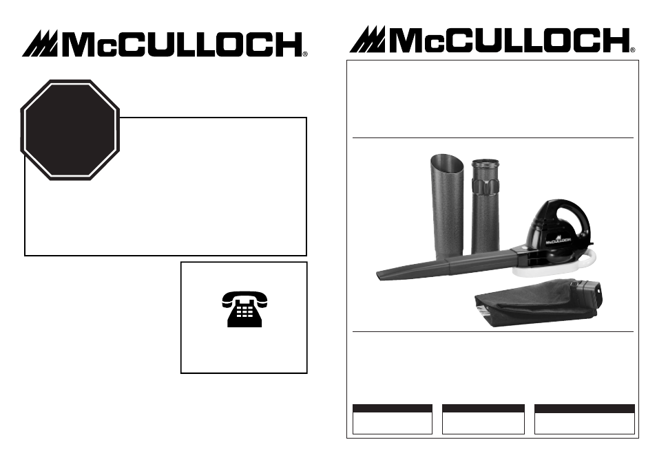 MTD McCulloch 2204 User Manual | 8 pages