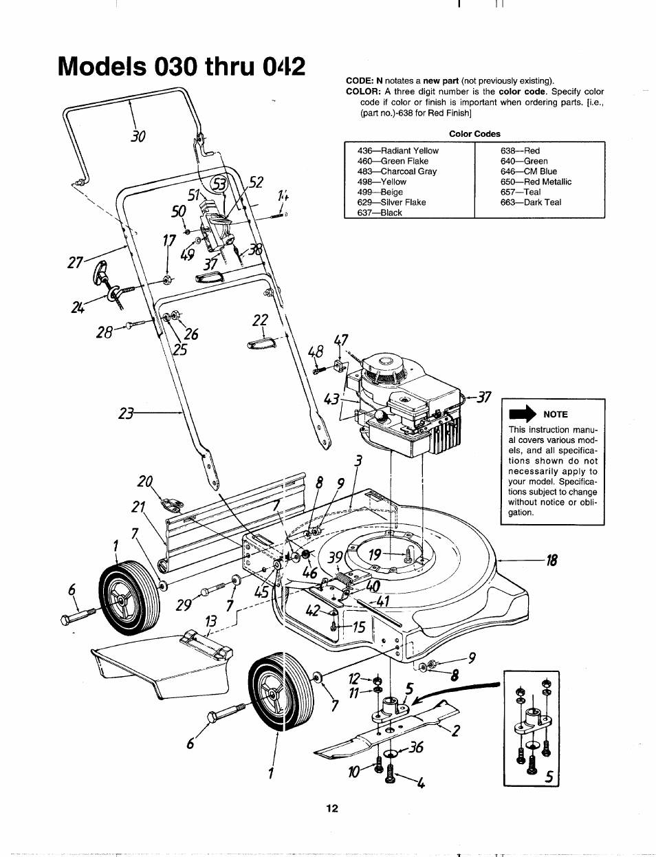 MTD 113-060A000 THRU 113-062D000 User Manual | Page 12 / 16