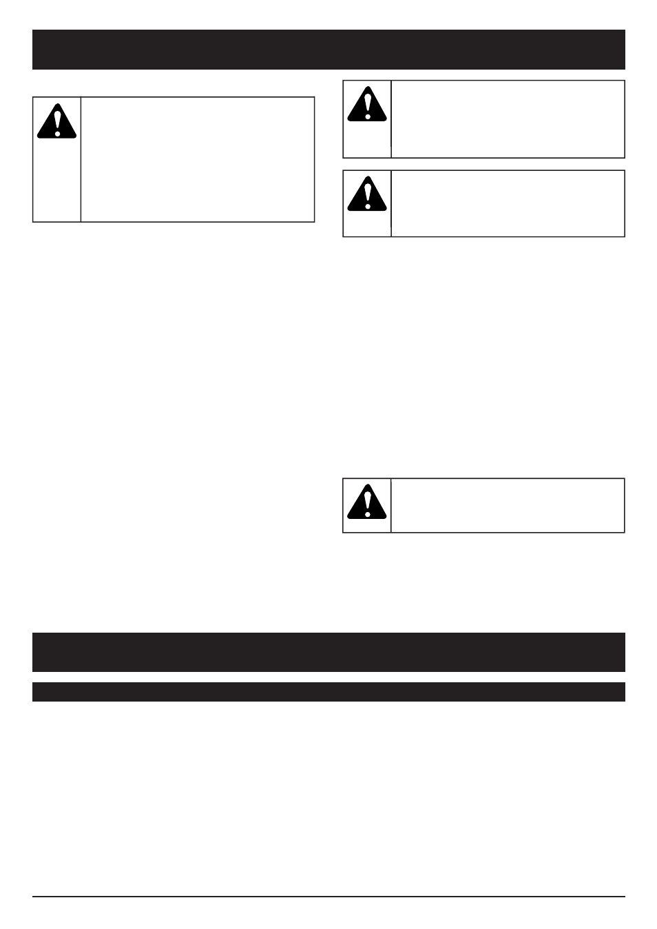 Warning, Maintenance and repair instructions, Specifications | MTD TBPS User Manual | Page 13 / 44