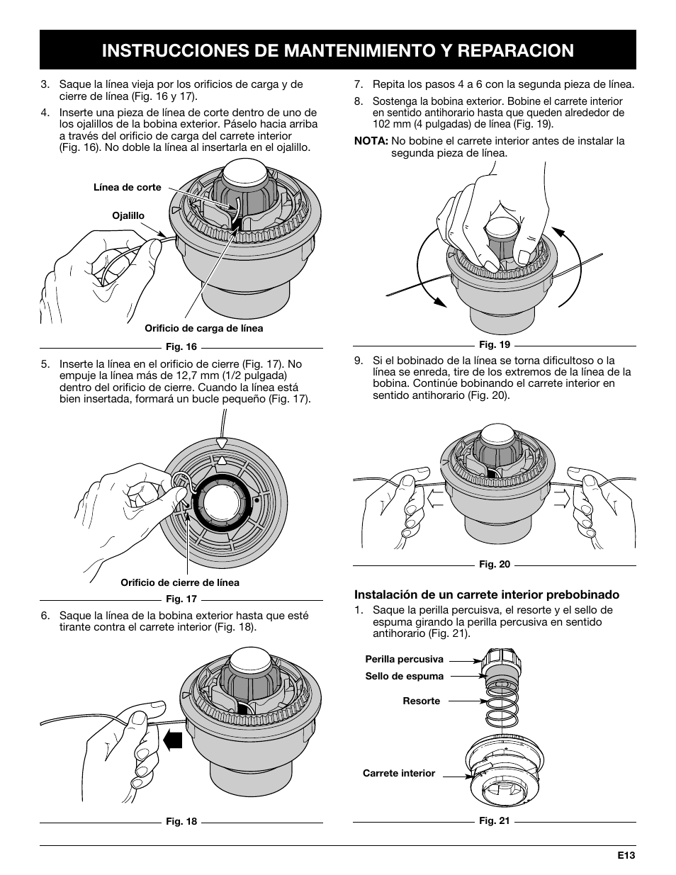 Instrucciones de mantenimiento y reparacion | MTD Y725 User Manual | Page 57 / 68