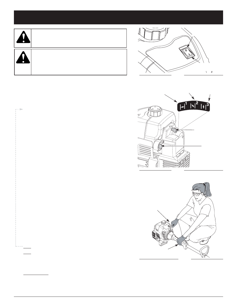 Avertissement, Instructions de démarrage et arrêt | MTD Y765 User Manual | Page 29 / 64