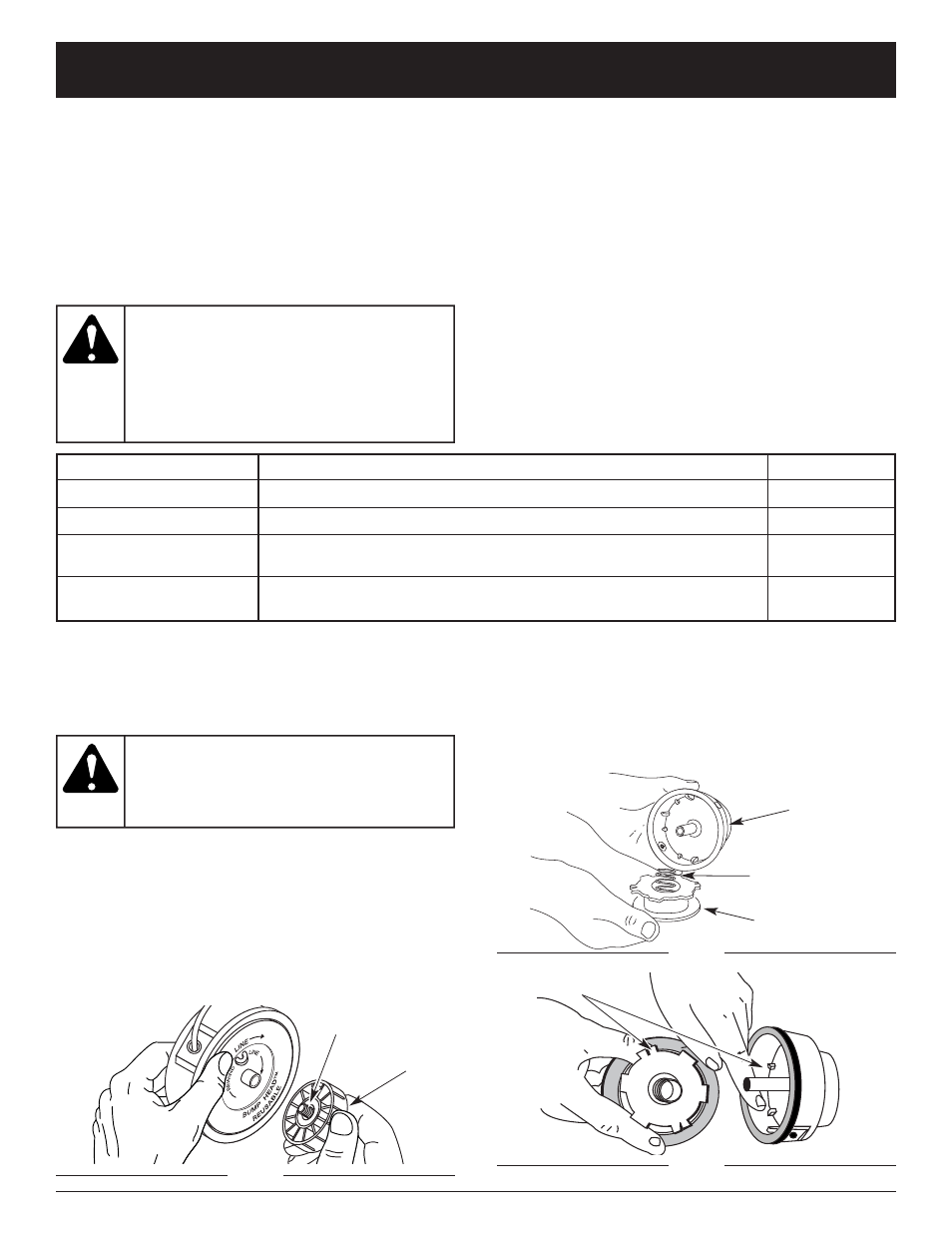 Advertencia, Instrucciones de mantenimiento y reparacion | MTD Y765 User Manual | Page 51 / 64