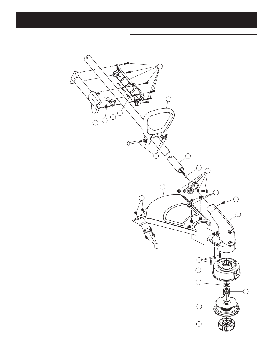 Parts list, Boom & trimmer parts - y765 2-cycle gas trimmer | MTD Y765 User Manual | Page 63 / 64