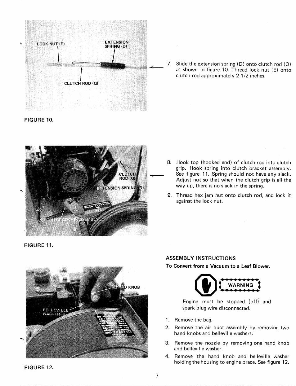 Figure 10, Assembly instructions, Warning | MTD 24677L User Manual | Page 7 / 16