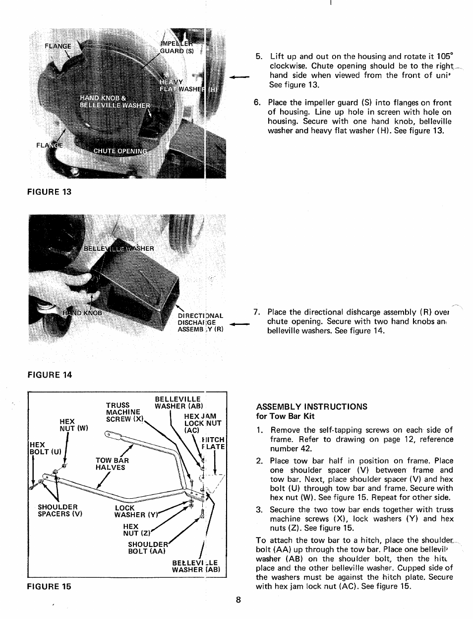 Assembly instructions for tow bar kit | MTD 24677L User Manual | Page 8 / 16