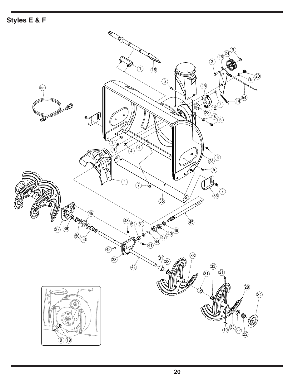 Styles e & f | MTD 769-01275C User Manual | Page 20 / 28