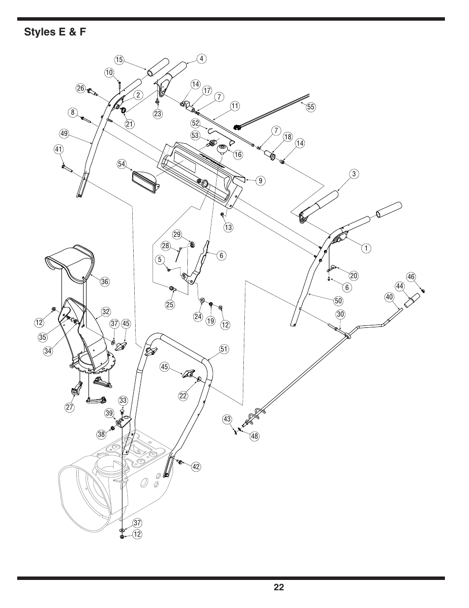 Styles e & f | MTD 769-01275C User Manual | Page 22 / 28